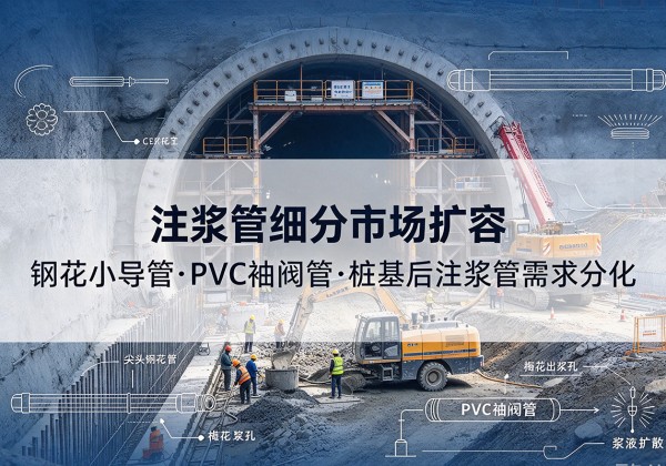 汾西注浆管细分市场扩容，隧道钢花小导管、PVC 袖阀管、桩基后注浆管需求分化
